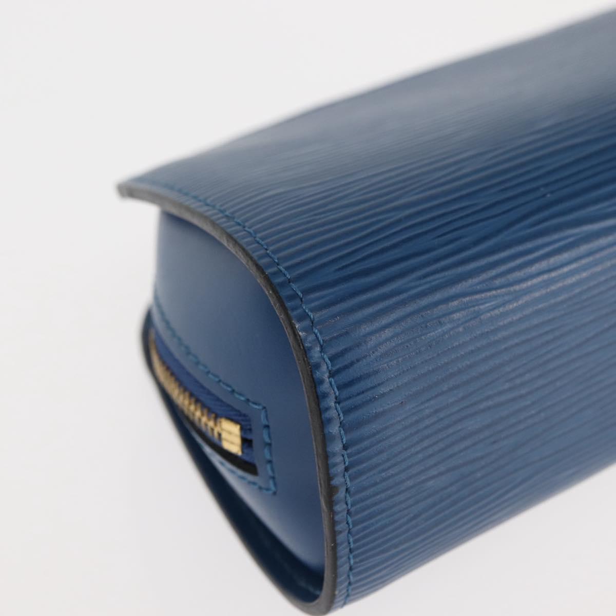 LOUIS VUITTON Epi Dauphine PM Pouch Blue M48445 LV Auth 147225