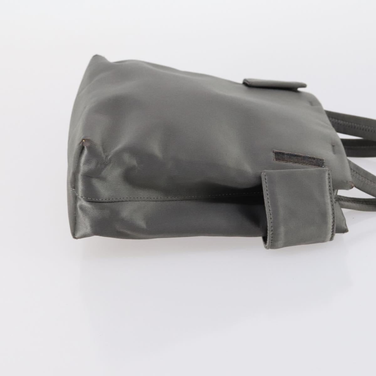 PRADA Hand Bag Nylon 2Set Gray Brown Auth 147229