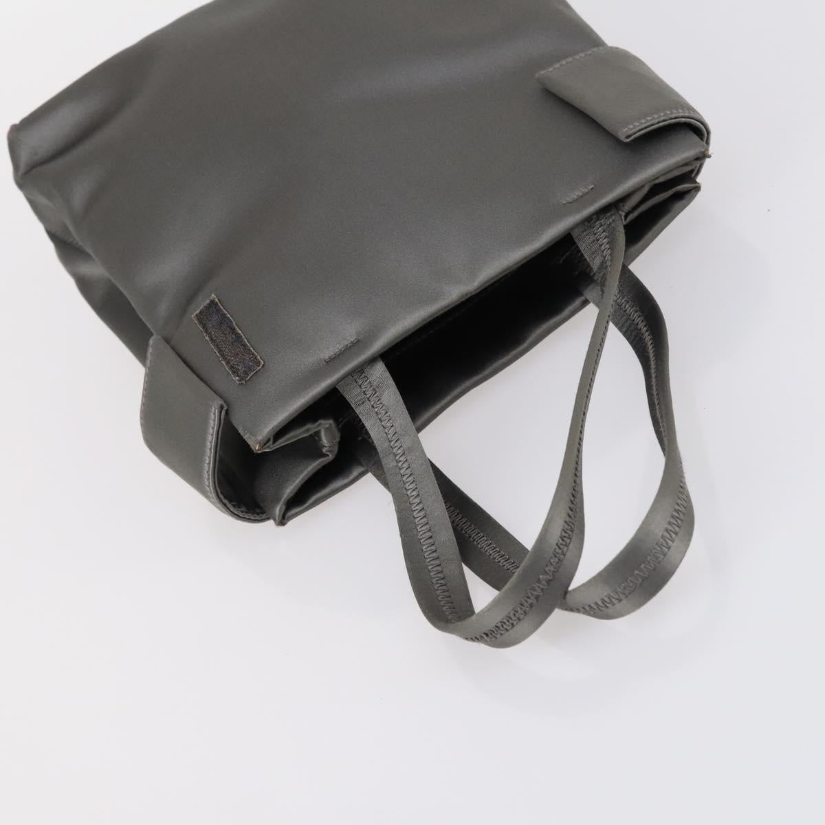 PRADA Hand Bag Nylon 2Set Gray Brown Auth 147229