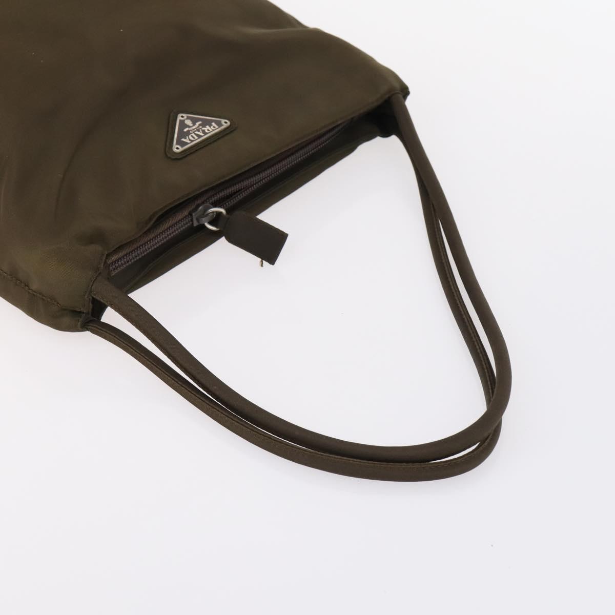 PRADA Hand Bag Nylon 2Set Gray Brown Auth 147229