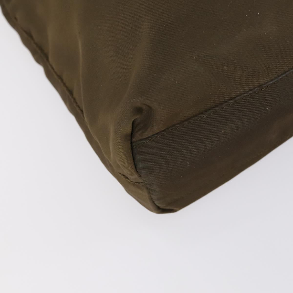 PRADA Hand Bag Nylon 2Set Gray Brown Auth 147229