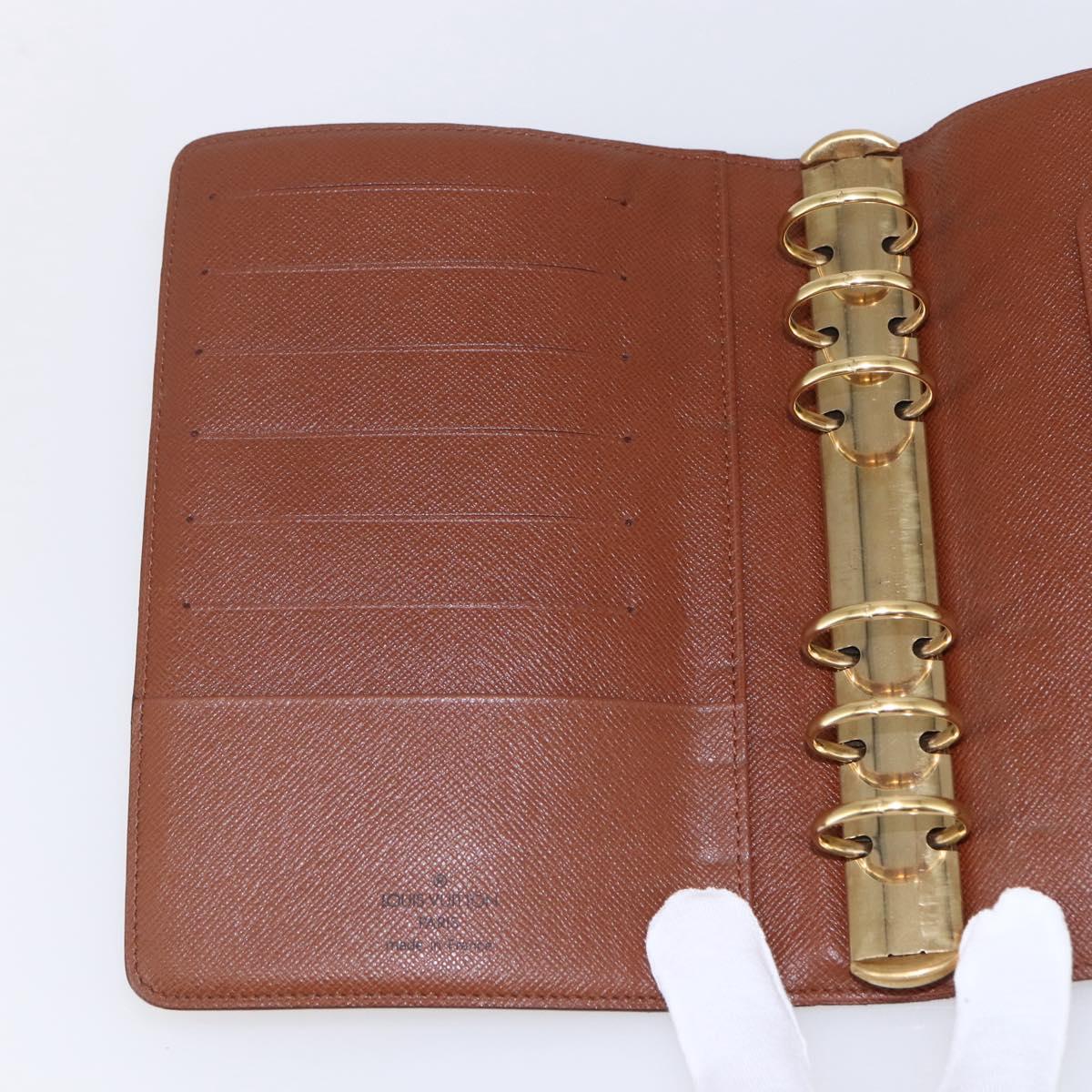 LOUIS VUITTON Monogram Agenda MM Day Planner Cover R20105 LV Auth 147232