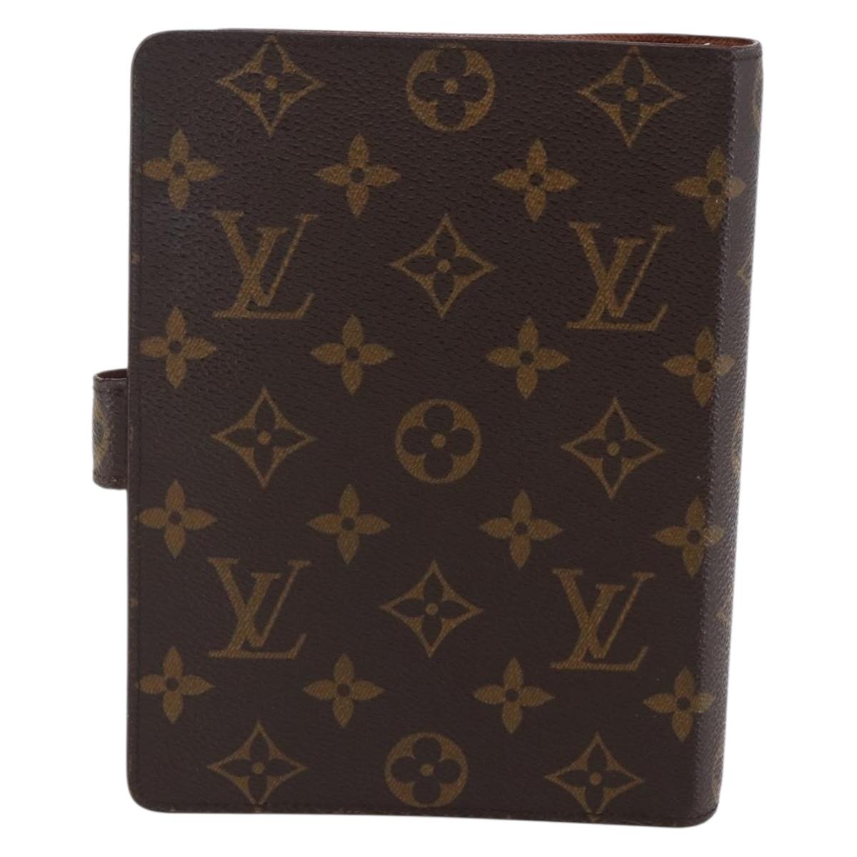 LOUIS VUITTON Monogram Agenda MM Day Planner Cover R20105 LV Auth 147232