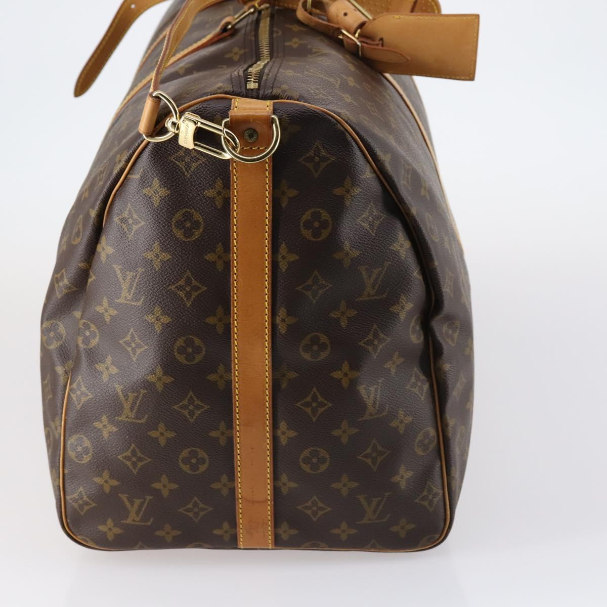 LOUIS VUITTON Monogram Keepall Bandouliere 60 Boston Bag M41412 LV Auth 147250