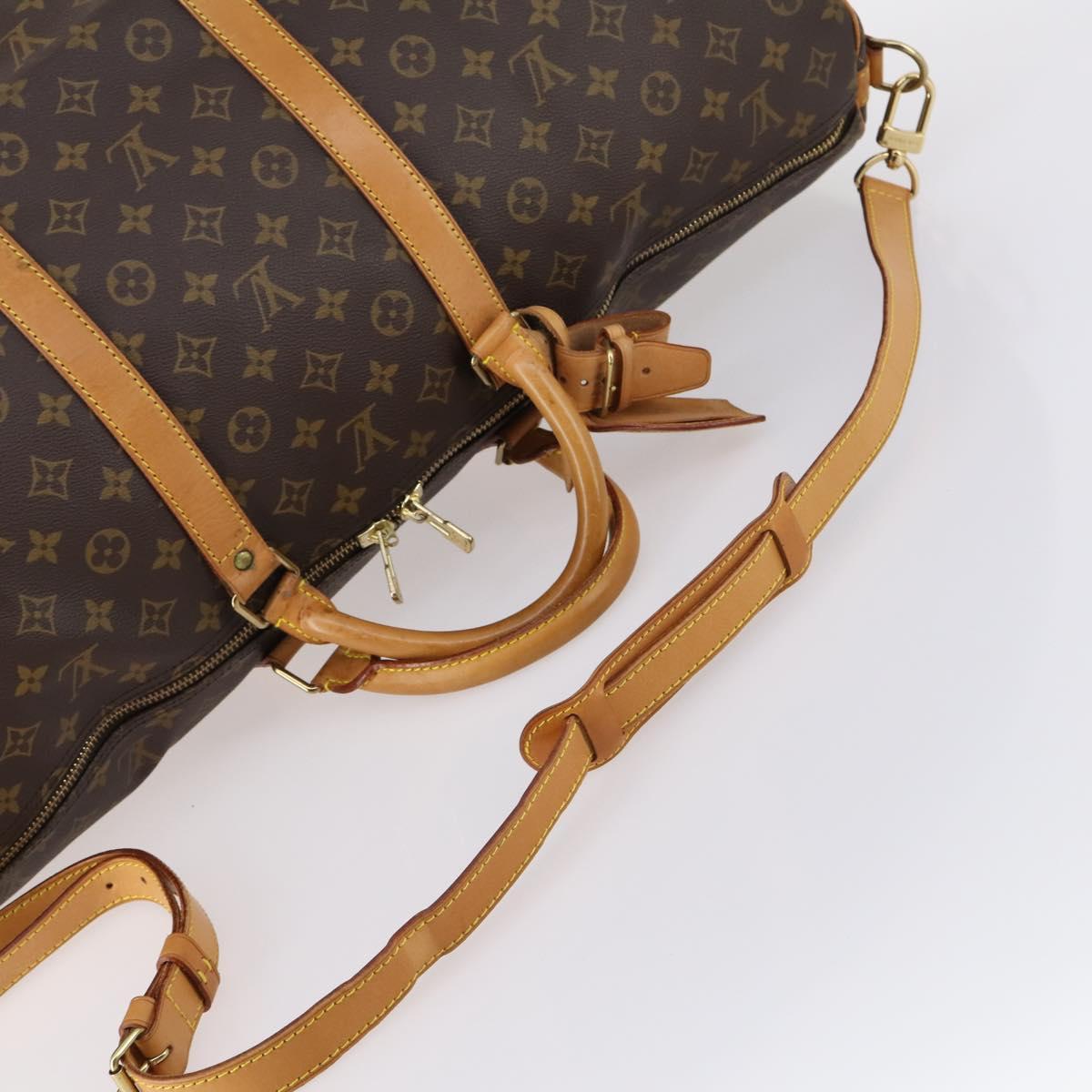 LOUIS VUITTON Monogram Keepall Bandouliere 60 Boston Bag M41412 LV Auth 147250
