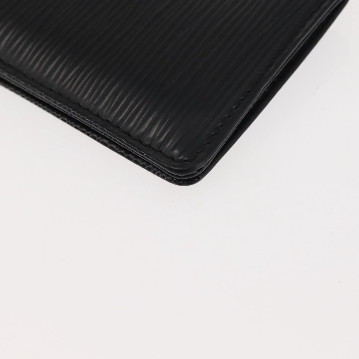 LOUIS VUITTON Epi Porte CartesID Bandouliere Card Case Black M60082 Auth 147251