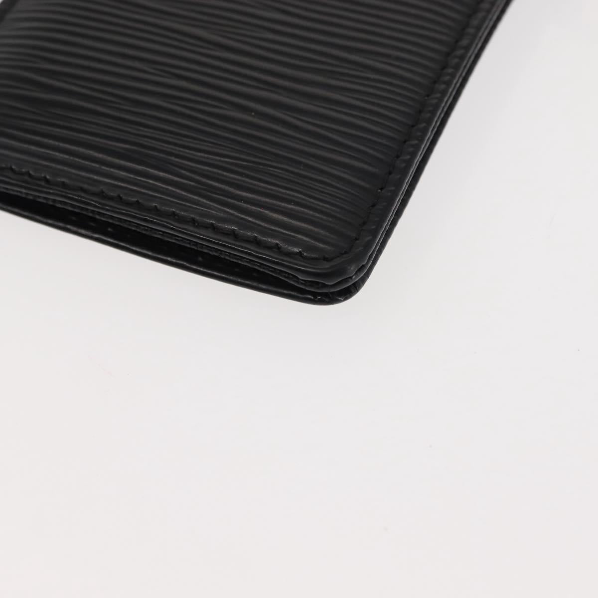 LOUIS VUITTON Epi Porte CartesID Bandouliere Card Case Black M60082 Auth 147251