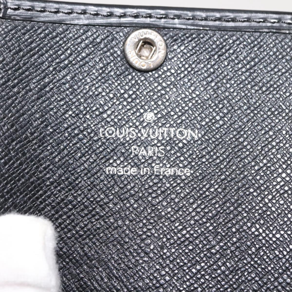 LOUIS VUITTON Epi Porte CartesID Bandouliere Card Case Black M60082 Auth 147251