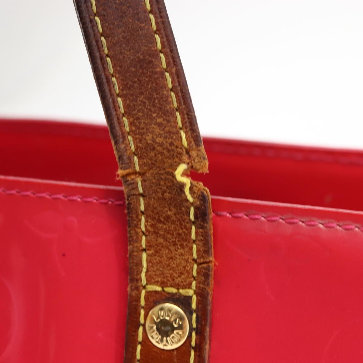 LOUIS VUITTON Monogram Vernis Reade PM Bag Fuchsia Pink M91221 LV Auth 147256