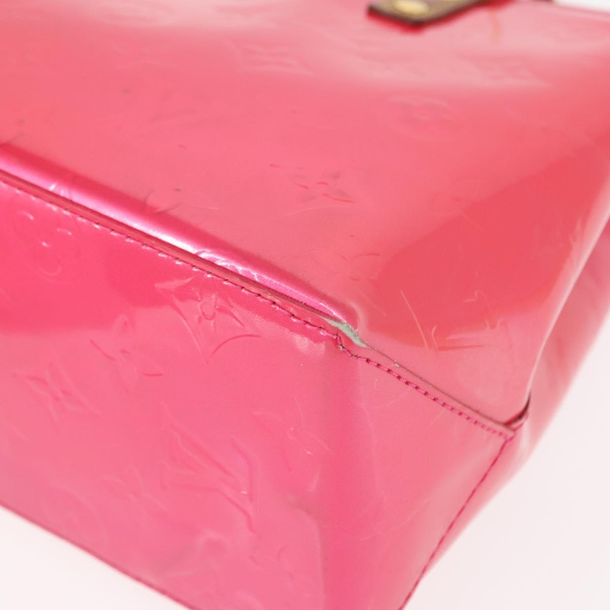 LOUIS VUITTON Monogram Vernis Reade PM Bag Fuchsia Pink M91221 LV Auth 147256