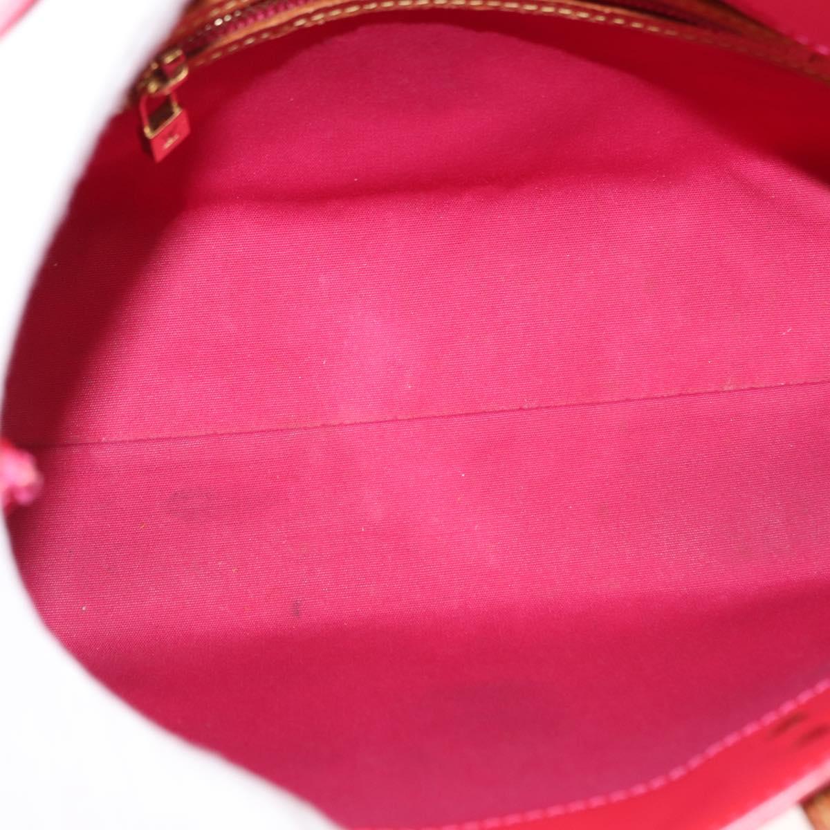 LOUIS VUITTON Monogram Vernis Reade PM Bag Fuchsia Pink M91221 LV Auth 147256