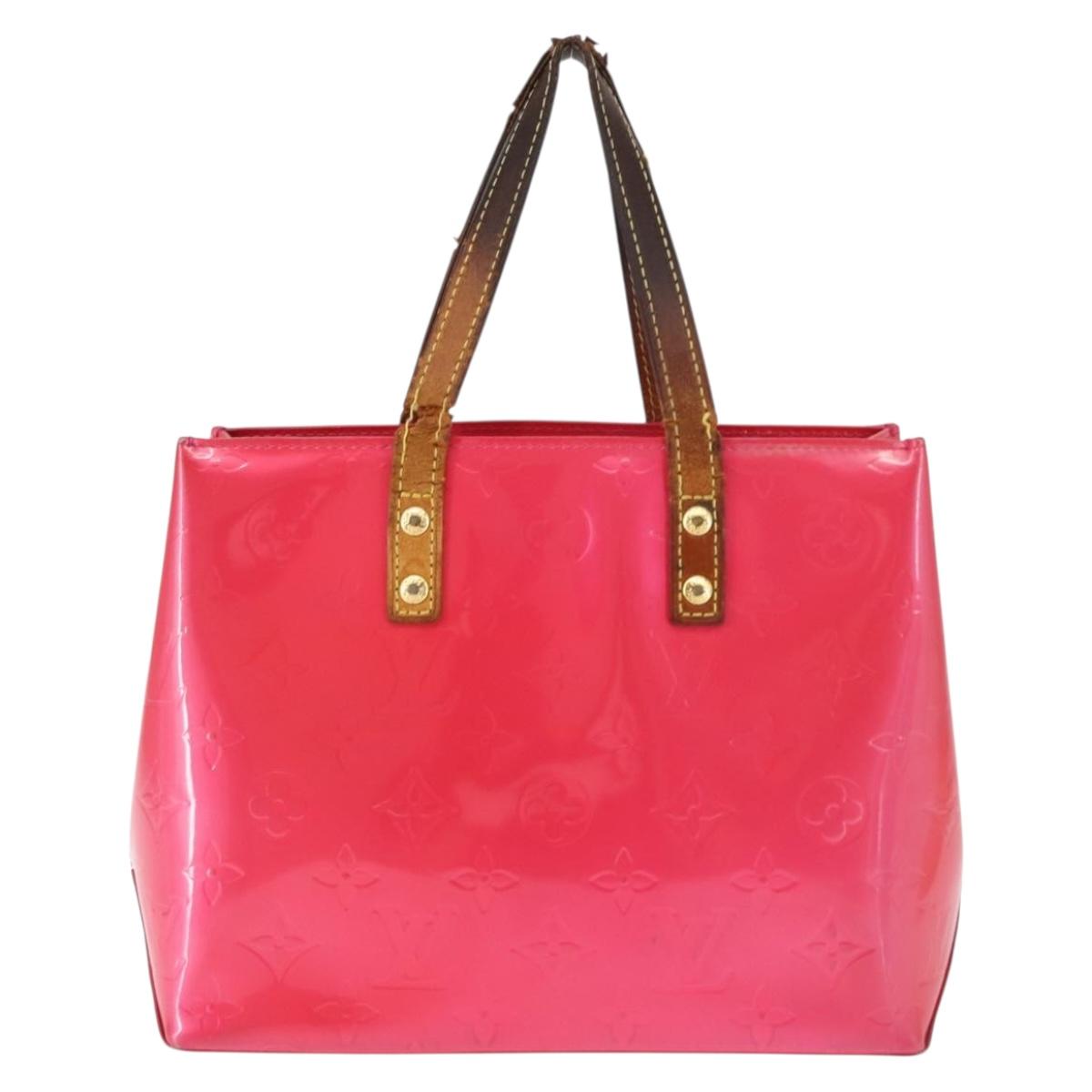 LOUIS VUITTON Monogram Vernis Reade PM Bag Fuchsia Pink M91221 LV Auth 147256