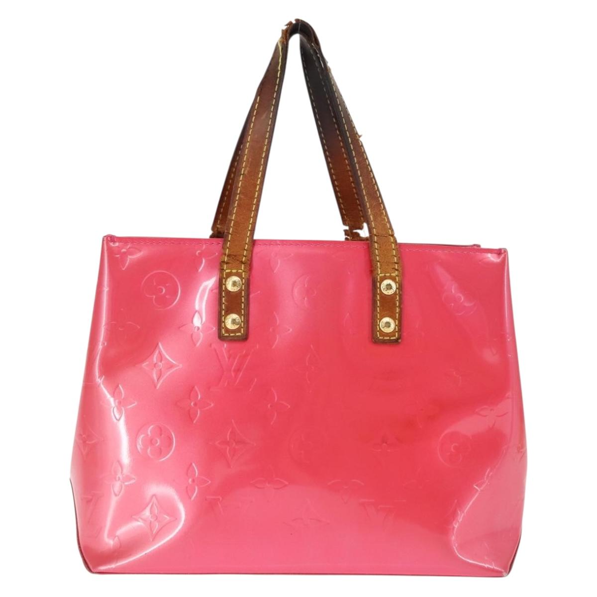LOUIS VUITTON Monogram Vernis Reade PM Bag Fuchsia Pink M91221 LV Auth 147256
