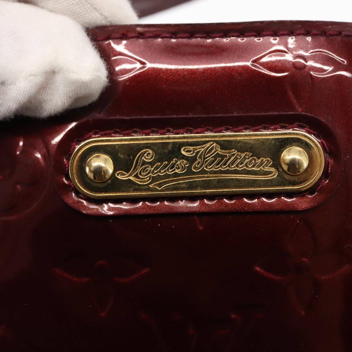LOUIS VUITTON Monogram Vernis Wilshire PM Bag Rouge Favist M91644 LV Auth 147257