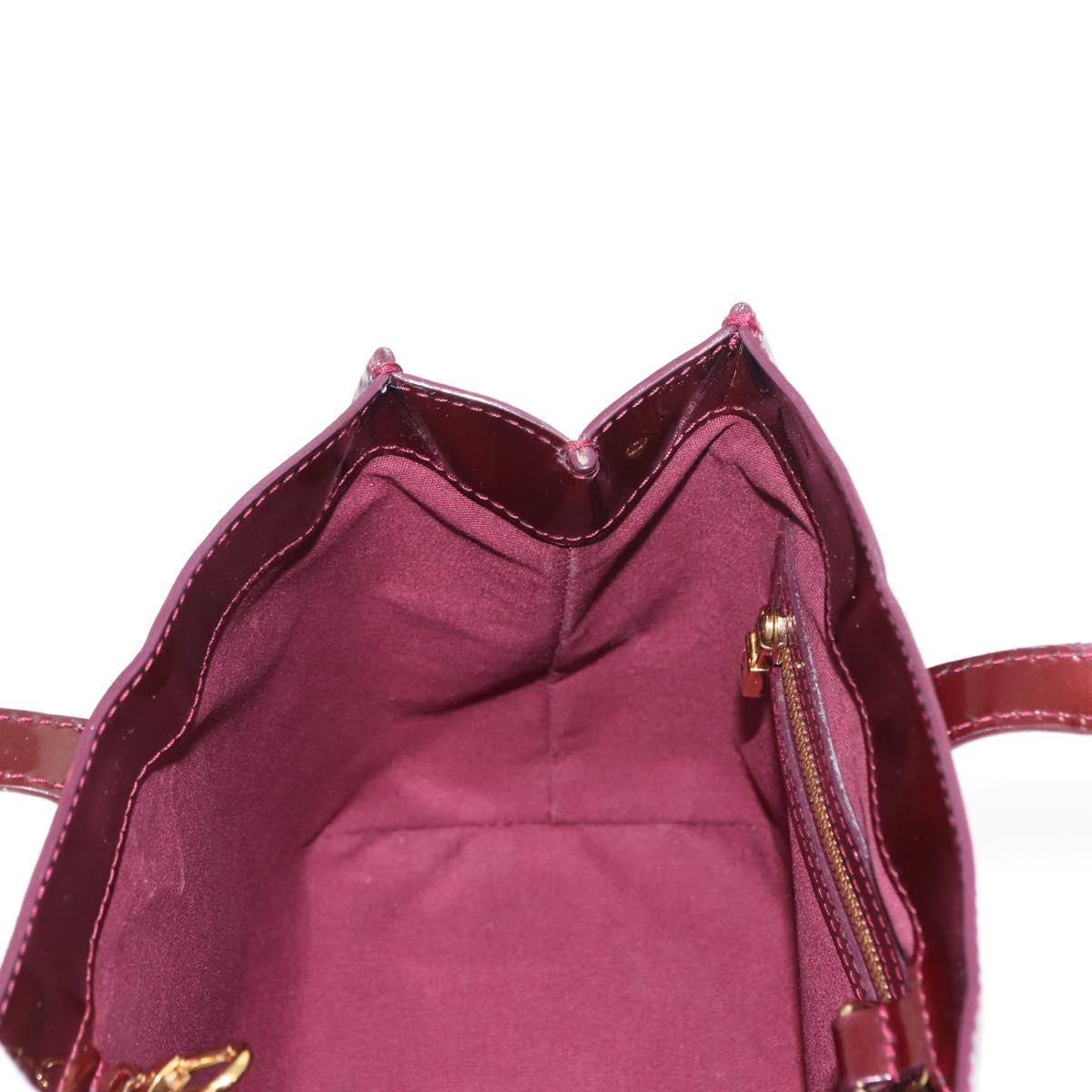 LOUIS VUITTON Monogram Vernis Wilshire PM Bag Rouge Favist M91644 LV Auth 147257