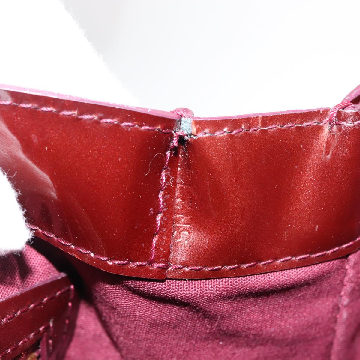 LOUIS VUITTON Monogram Vernis Wilshire PM Bag Rouge Favist M91644 LV Auth 147257