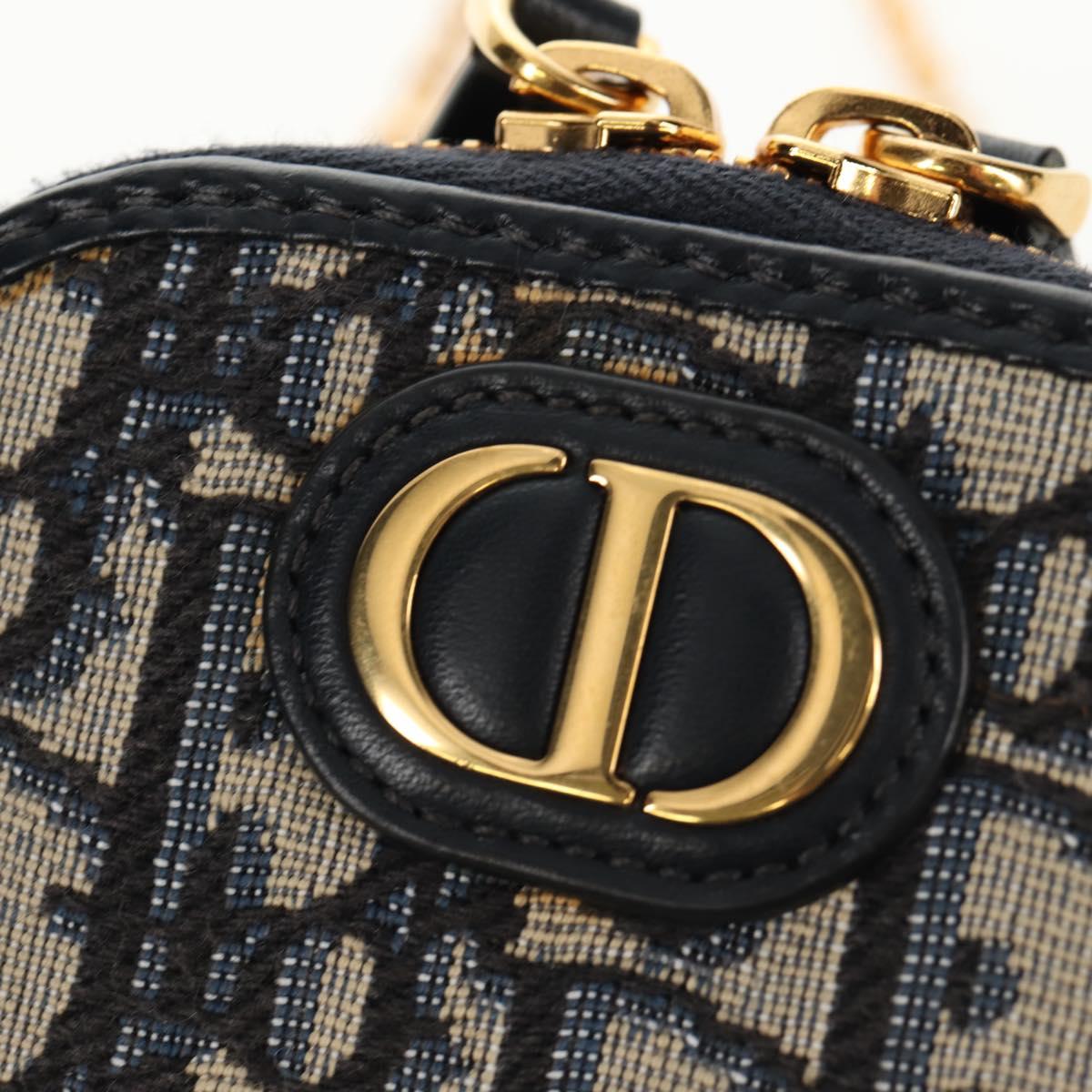Christian Dior Trotter Canvas Dior 30 Montaigne Chain Pouch Navy Auth 147260M