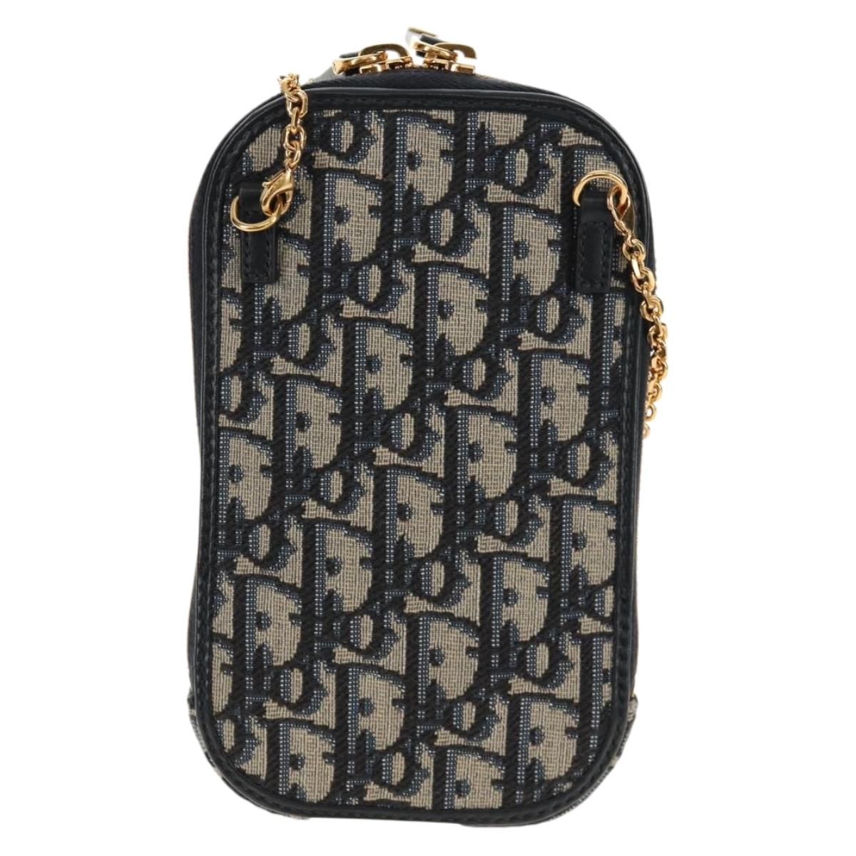 Christian Dior Trotter Canvas Dior 30 Montaigne Chain Pouch Navy Auth 147260M