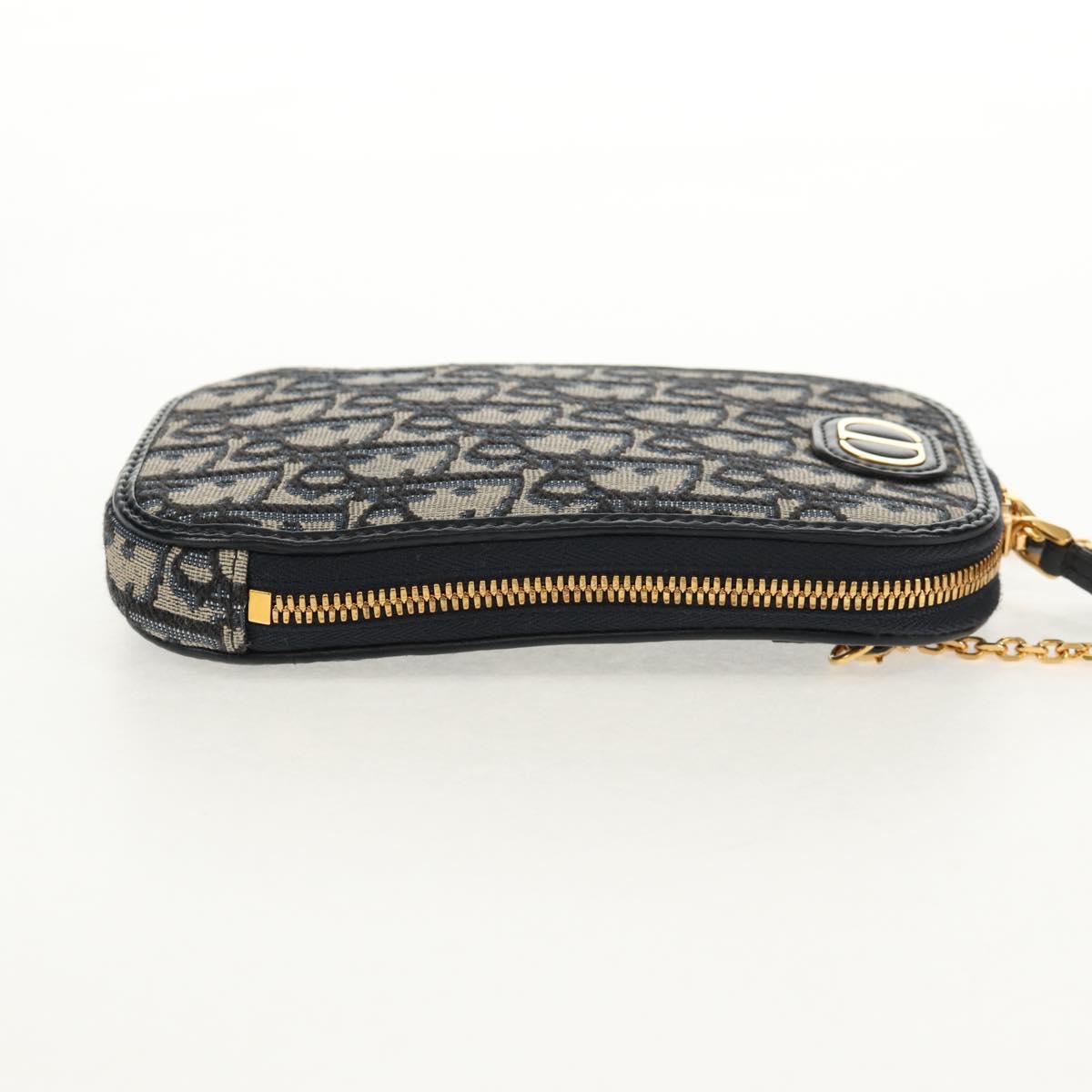Christian Dior Trotter Canvas Dior 30 Montaigne Chain Pouch Navy Auth 147260M
