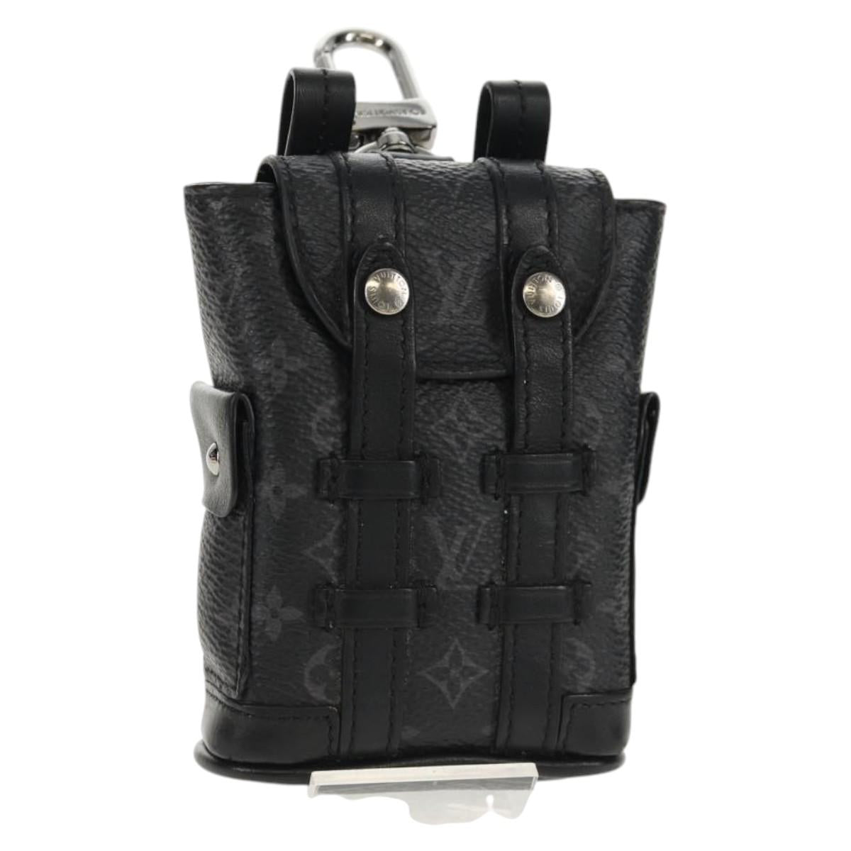 LOUIS VUITTON Monogram Eclipse Bijoux Sac Mini Christopher M77166 Auth 147262M