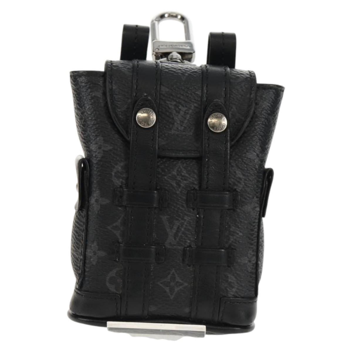 LOUIS VUITTON Monogram Eclipse Bijoux Sac Mini Christopher M77166 Auth 147262M