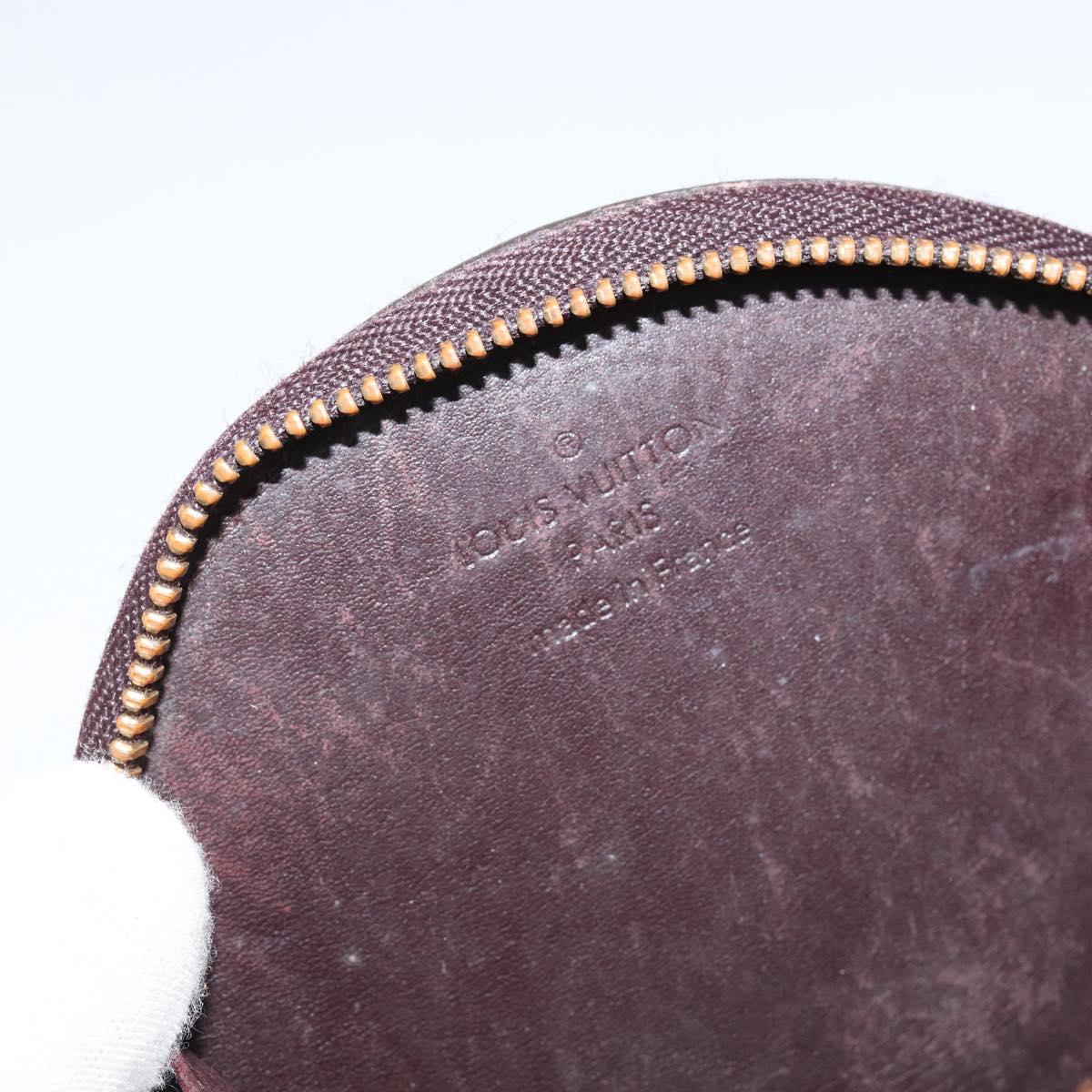 LOUIS VUITTON Vernis Porte Monnaie Ecruil Coin Purse Amarante M91386 Auth 147263