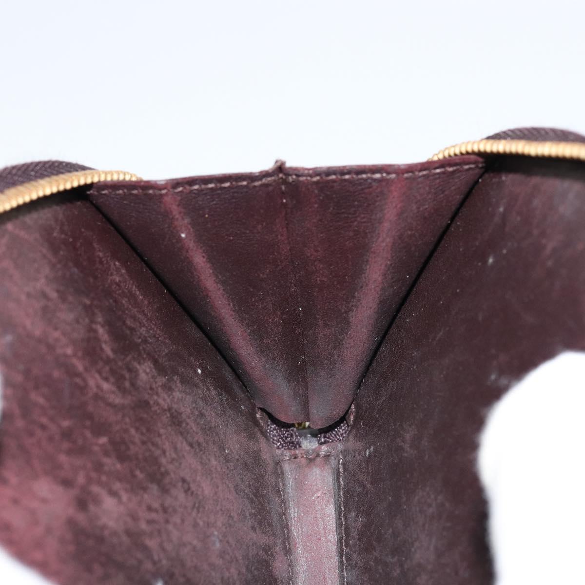 LOUIS VUITTON Vernis Porte Monnaie Ecruil Coin Purse Amarante M91386 Auth 147263