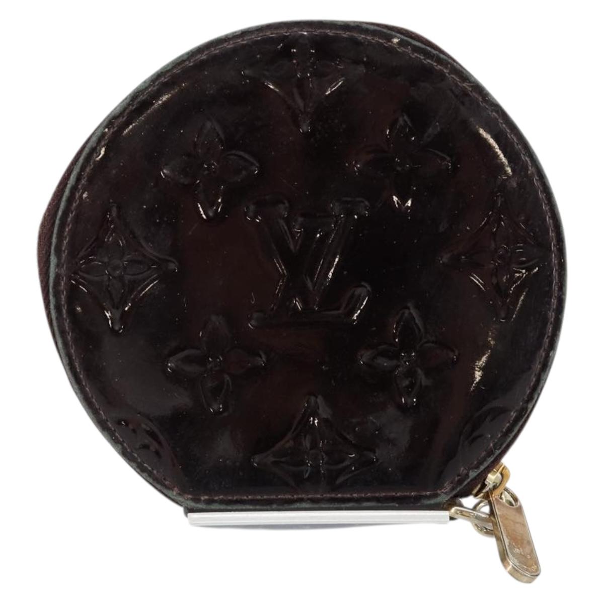 LOUIS VUITTON Vernis Porte Monnaie Ecruil Coin Purse Amarante M91386 Auth 147263