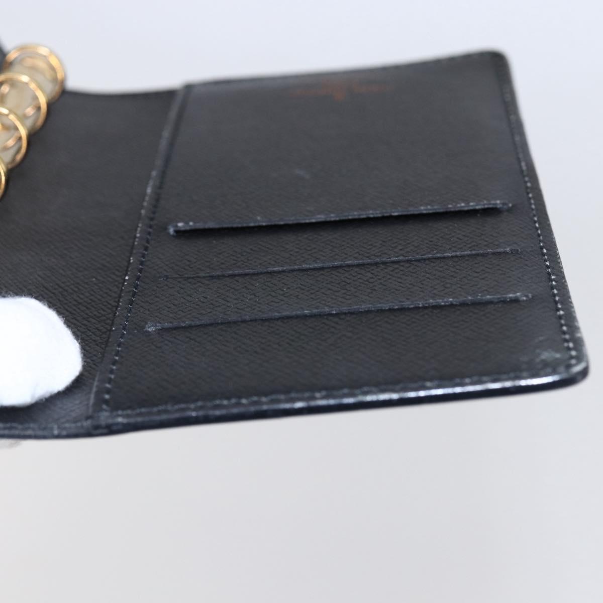 LOUIS VUITTON Epi Agenda PM Day Planner Cover Black R20052 LV Auth 147269