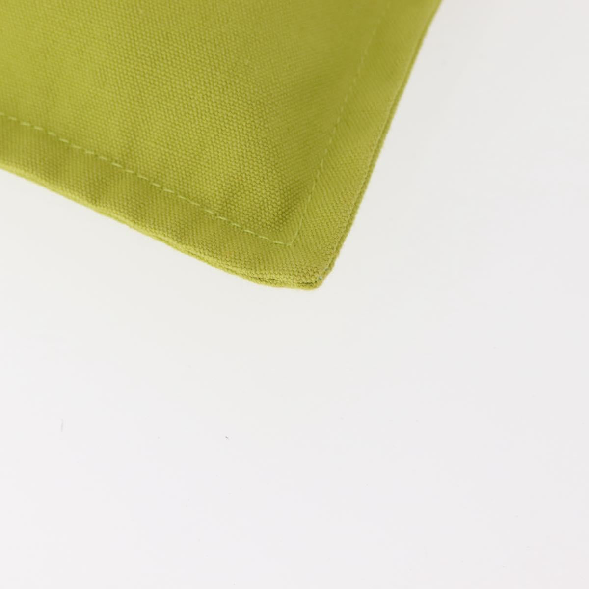 HERMES Bora Bora Pouch Canvas 3 Set Green Silver Auth 147270