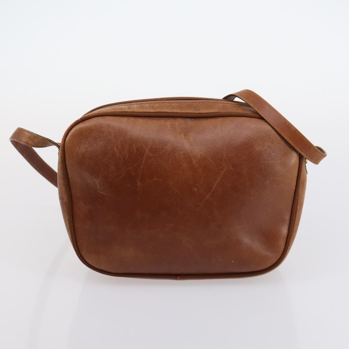 Salvatore Ferragamo Vala Shoulder Bag Leather 2Set Brown Navy Auth 147275