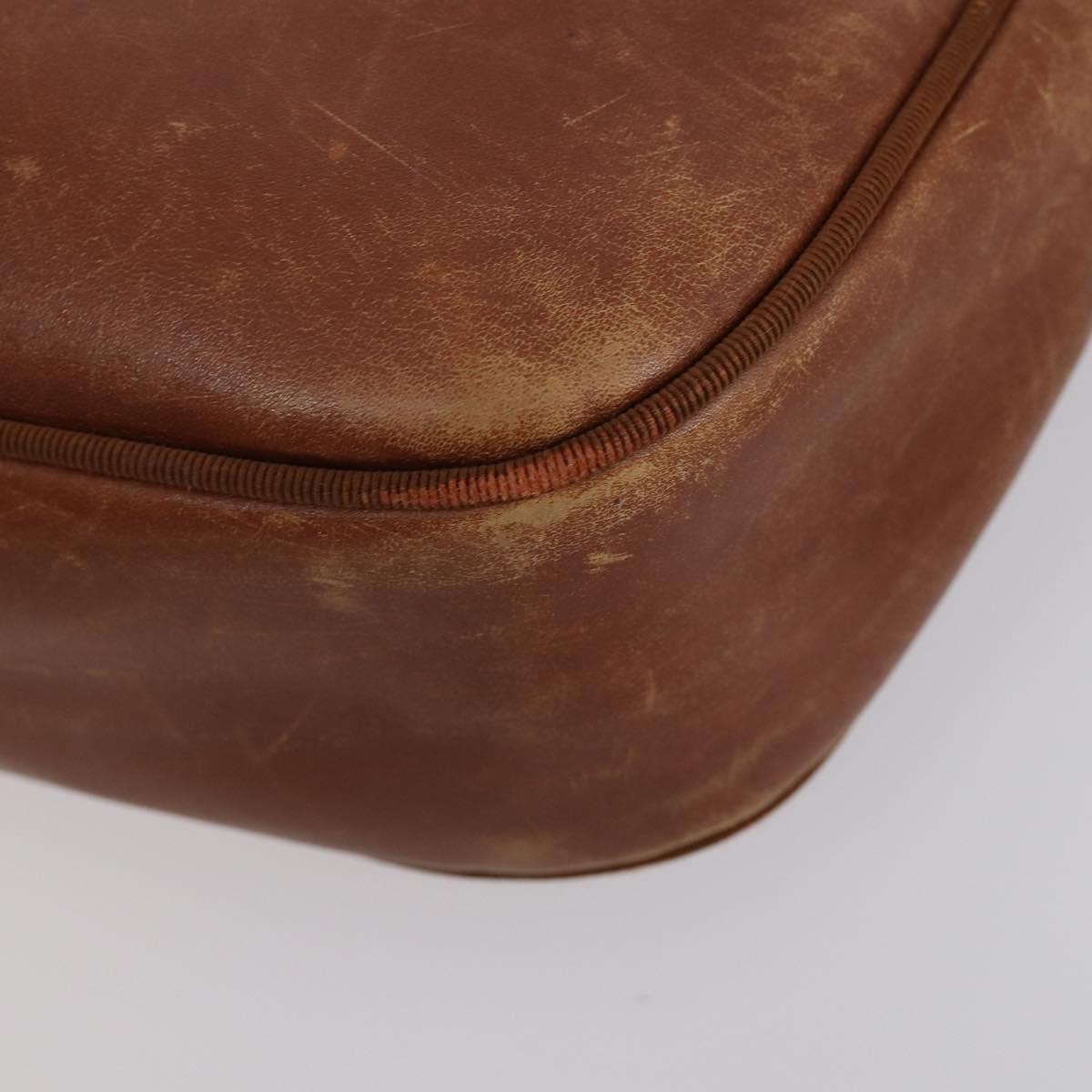 Salvatore Ferragamo Vala Shoulder Bag Leather 2Set Brown Navy Auth 147275