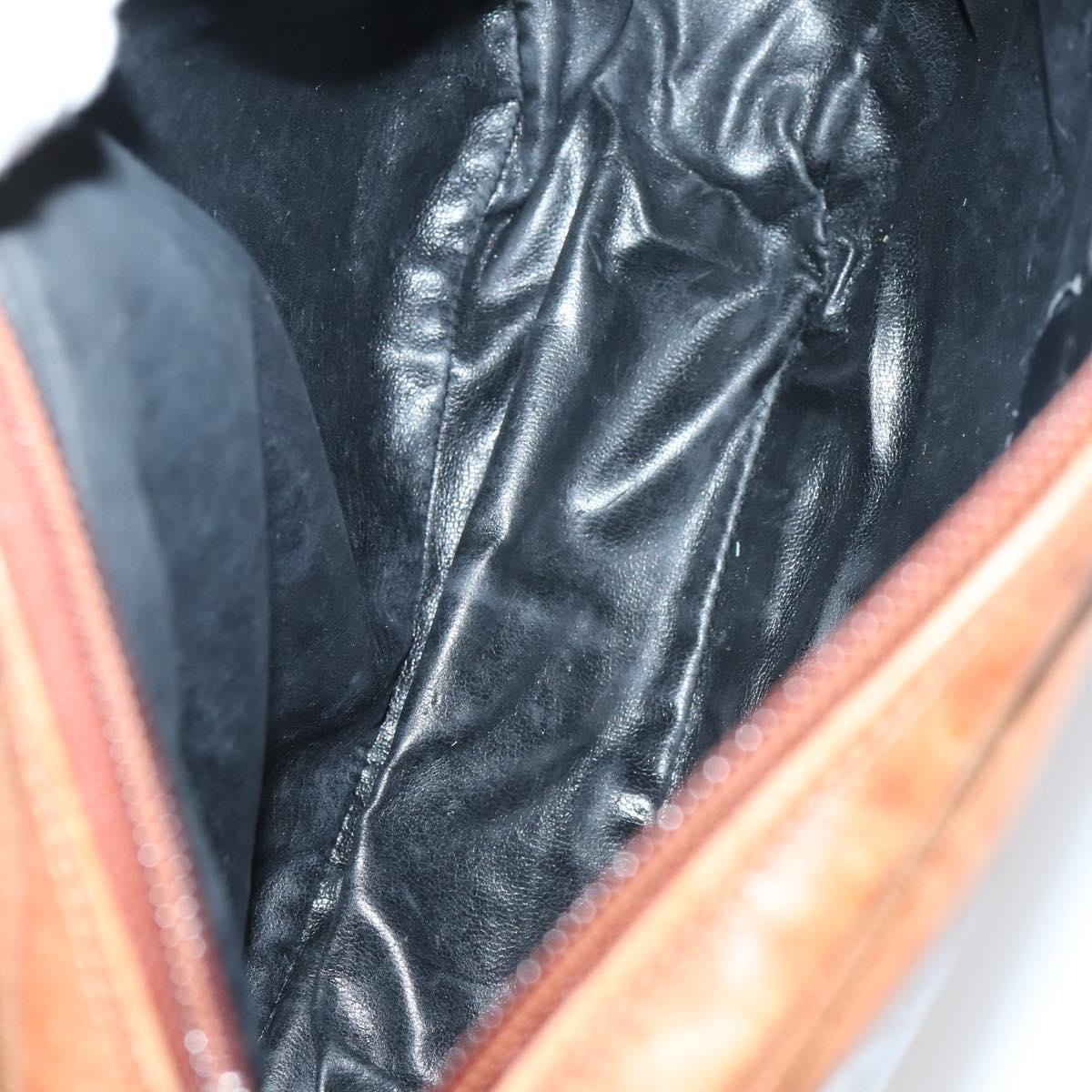 Salvatore Ferragamo Vala Shoulder Bag Leather 2Set Brown Navy Auth 147275