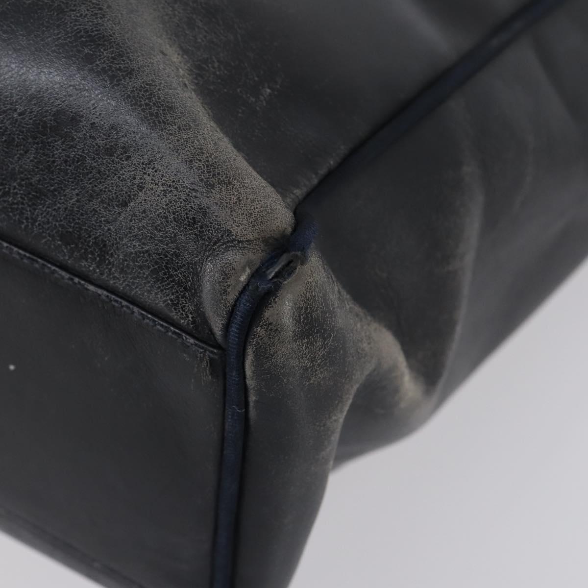 Salvatore Ferragamo Vala Shoulder Bag Leather 2Set Brown Navy Auth 147275