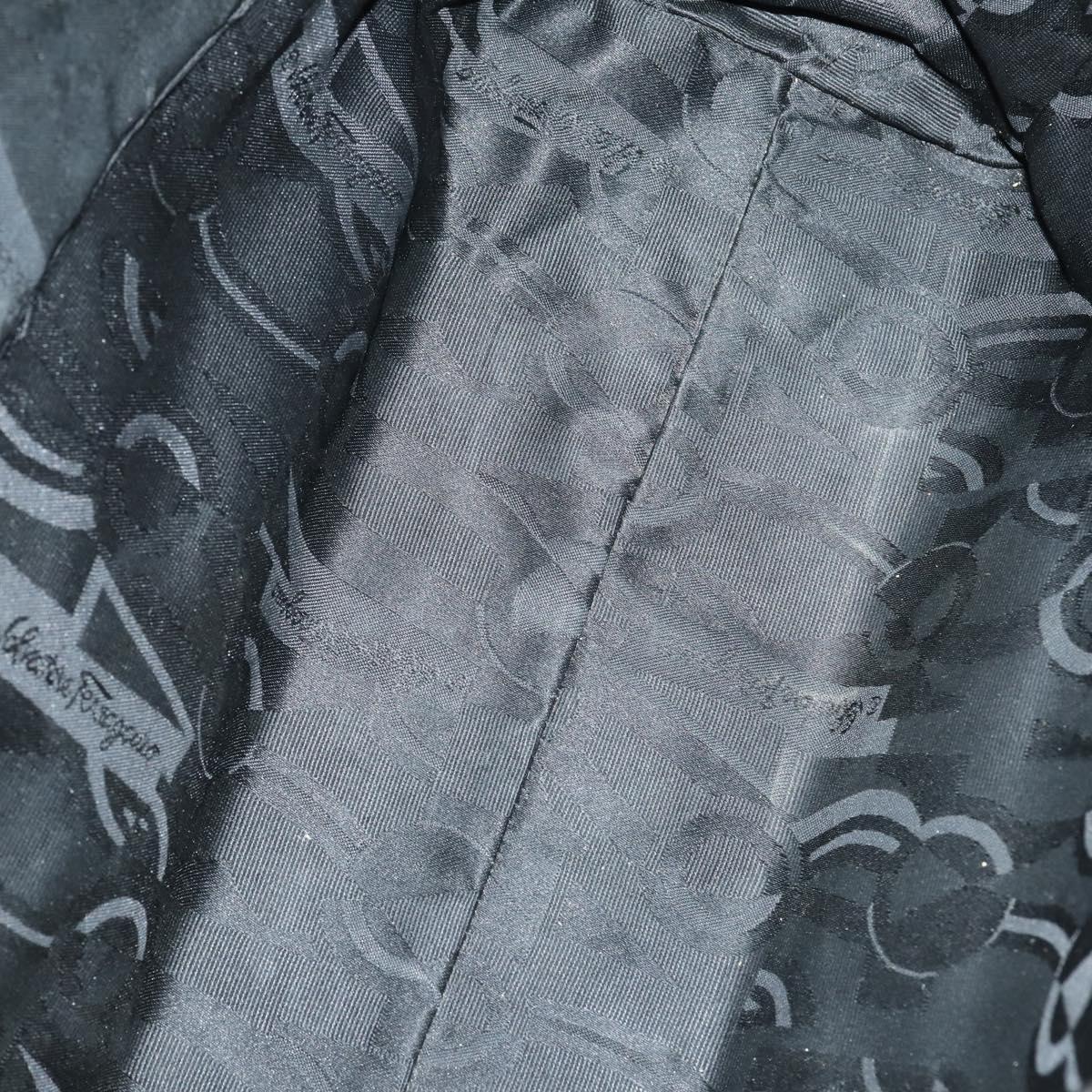 Salvatore Ferragamo Vala Shoulder Bag Leather 2Set Brown Navy Auth 147275