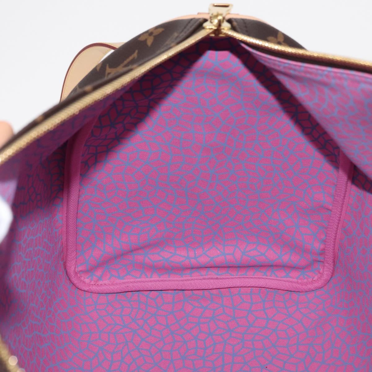 LOUIS VUITTON Yayoi Kusama Keepall Bandouliere 45 Bag M46441 LV Auth 147286SM