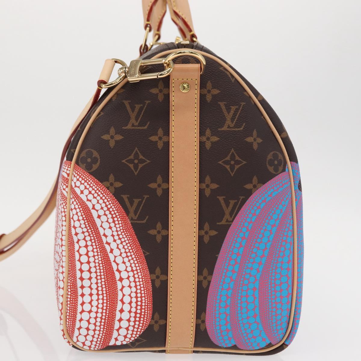LOUIS VUITTON Yayoi Kusama Keepall Bandouliere 45 Bag M46441 LV Auth 147286SM