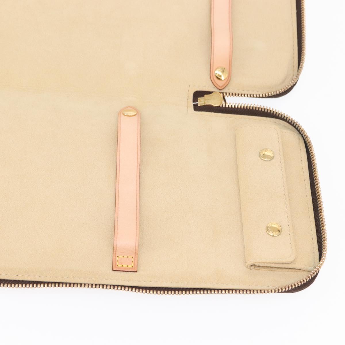 LOUIS VUITTON Monogram Etui 5 Cravat Necktie Case M47535 LV Auth 147323