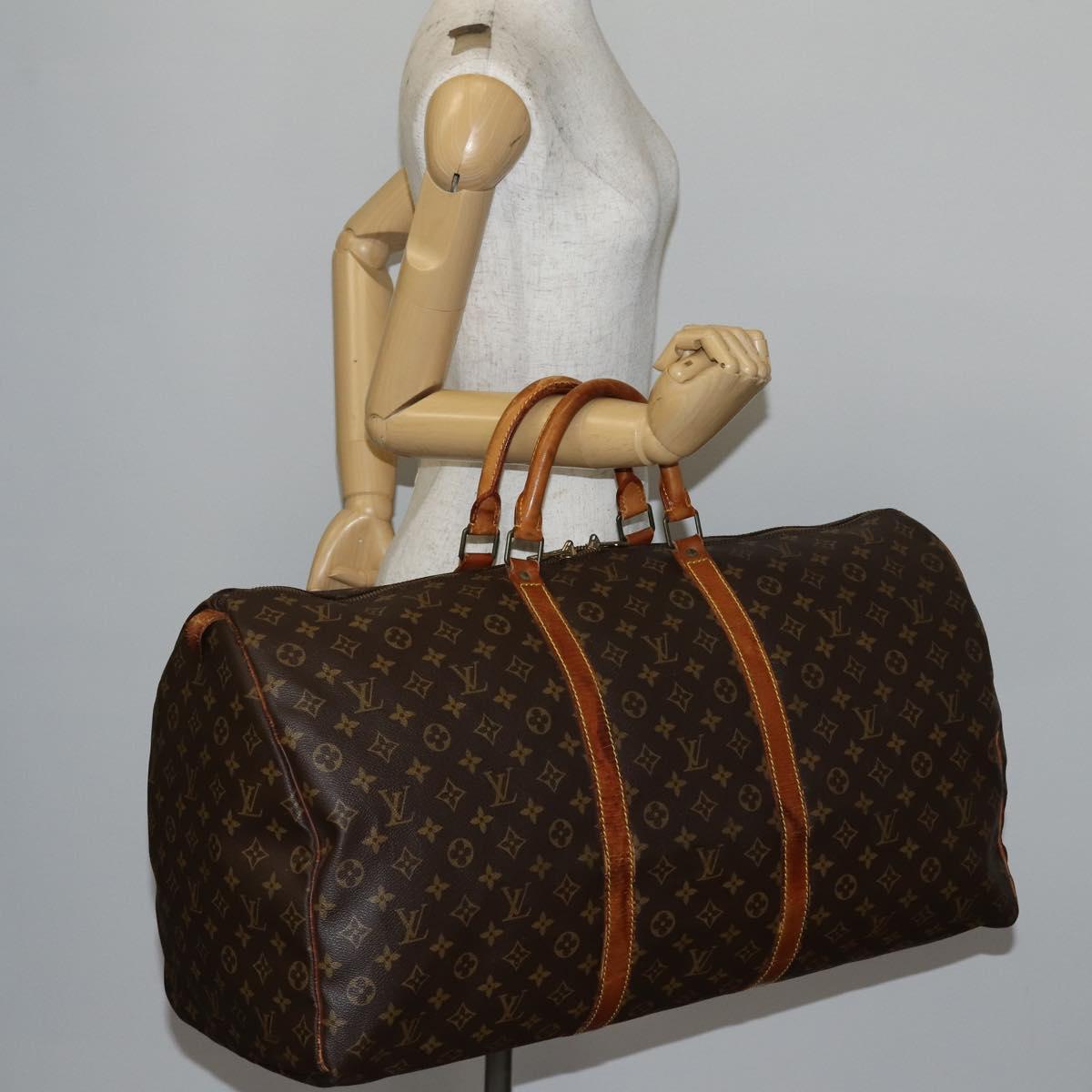 LOUIS VUITTON Monogram Keepall 60 Boston Bag M41422 LV Auth 147329