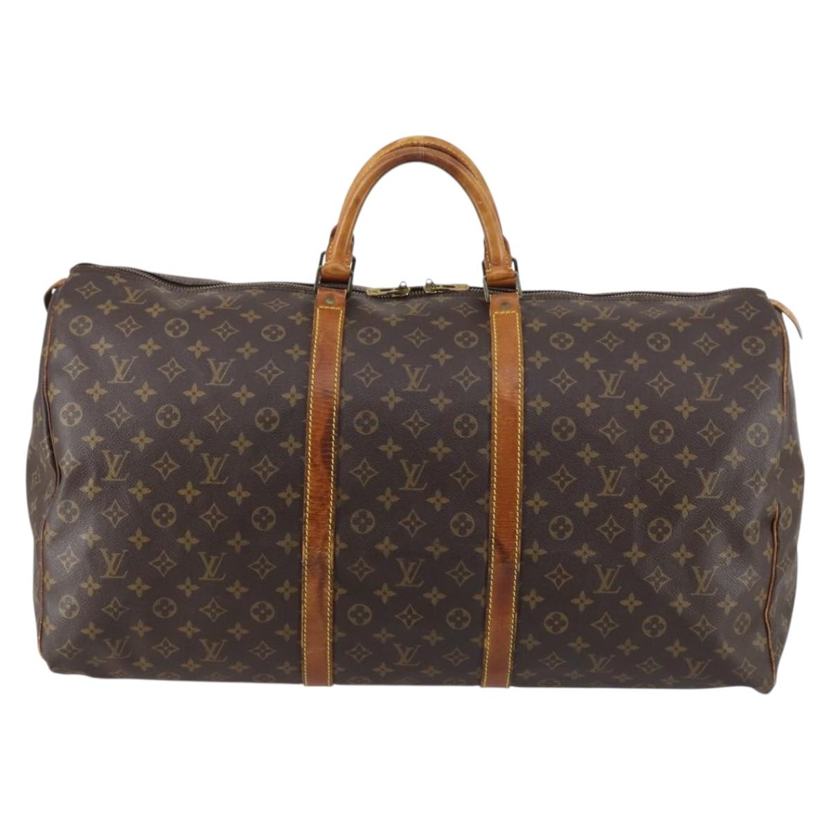 LOUIS VUITTON Monogram Keepall 60 Boston Bag M41422 LV Auth 147329