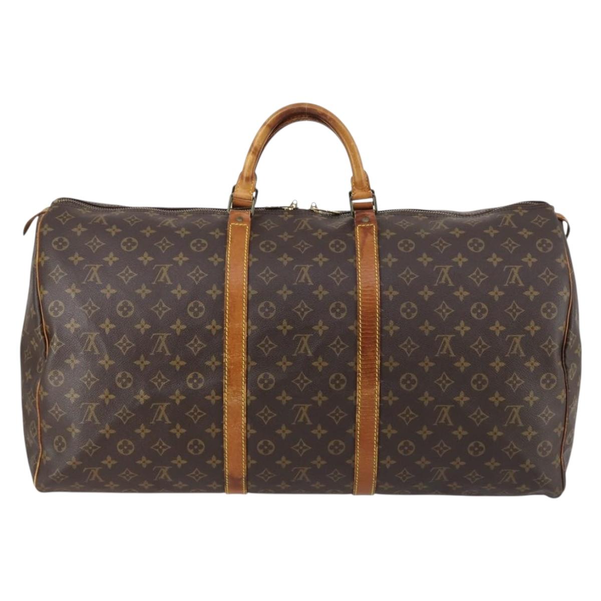 LOUIS VUITTON Monogram Keepall 60 Boston Bag M41422 LV Auth 147329