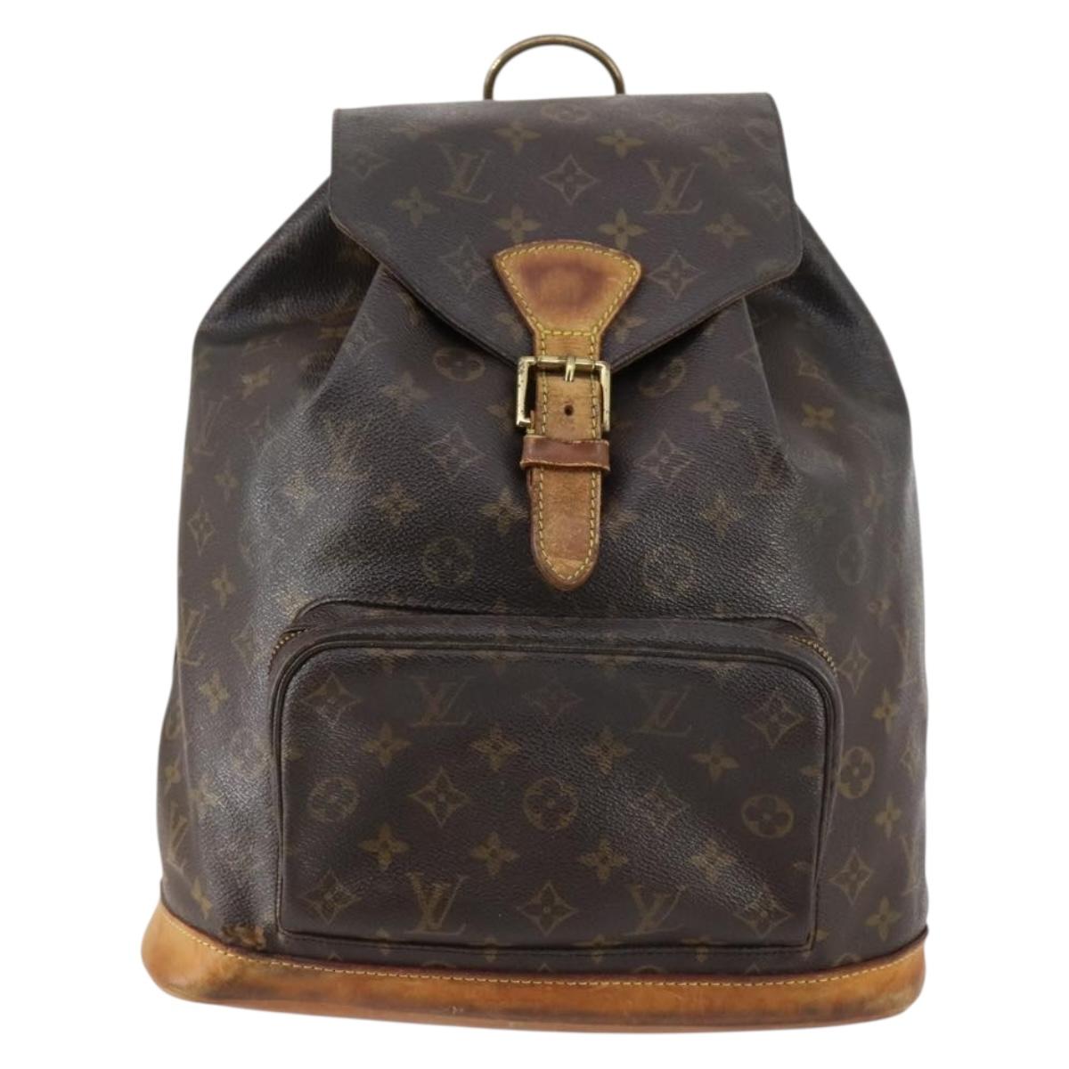 LOUIS VUITTON Monogram Montsouris GM Backpack M51135 LV Auth 147333