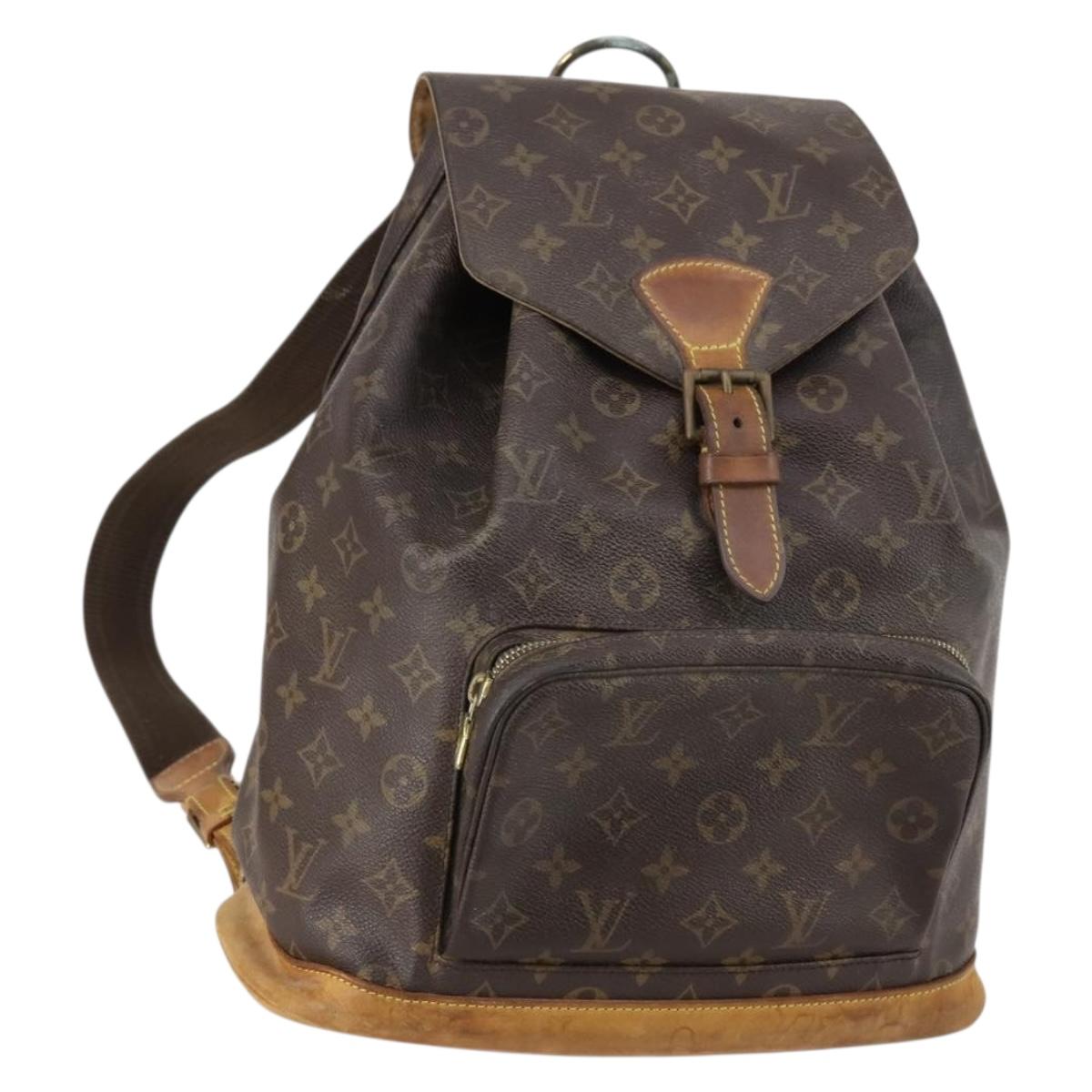 LOUIS VUITTON Monogram Montsouris GM Backpack M51135 LV Auth 147334