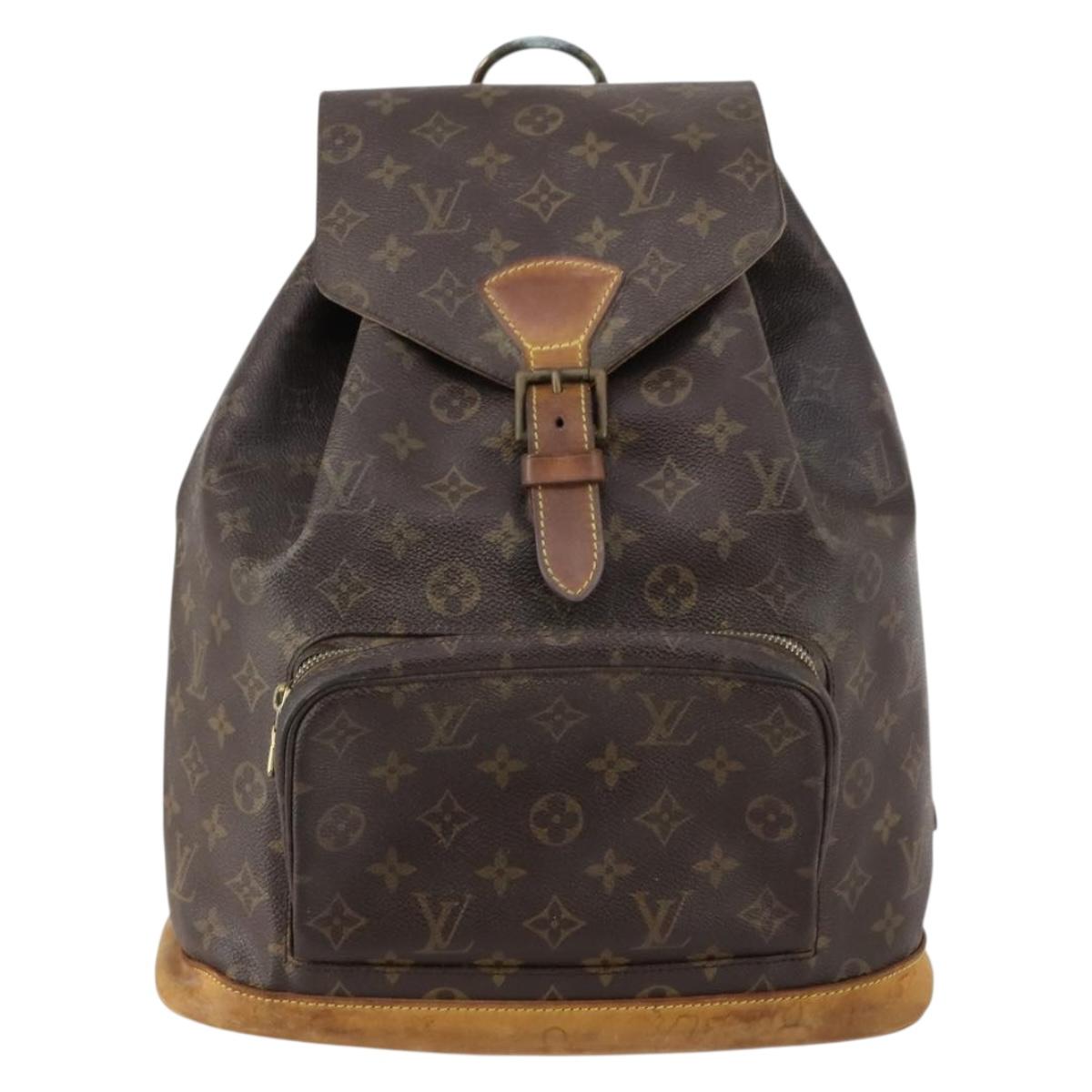 LOUIS VUITTON Monogram Montsouris GM Backpack M51135 LV Auth 147334