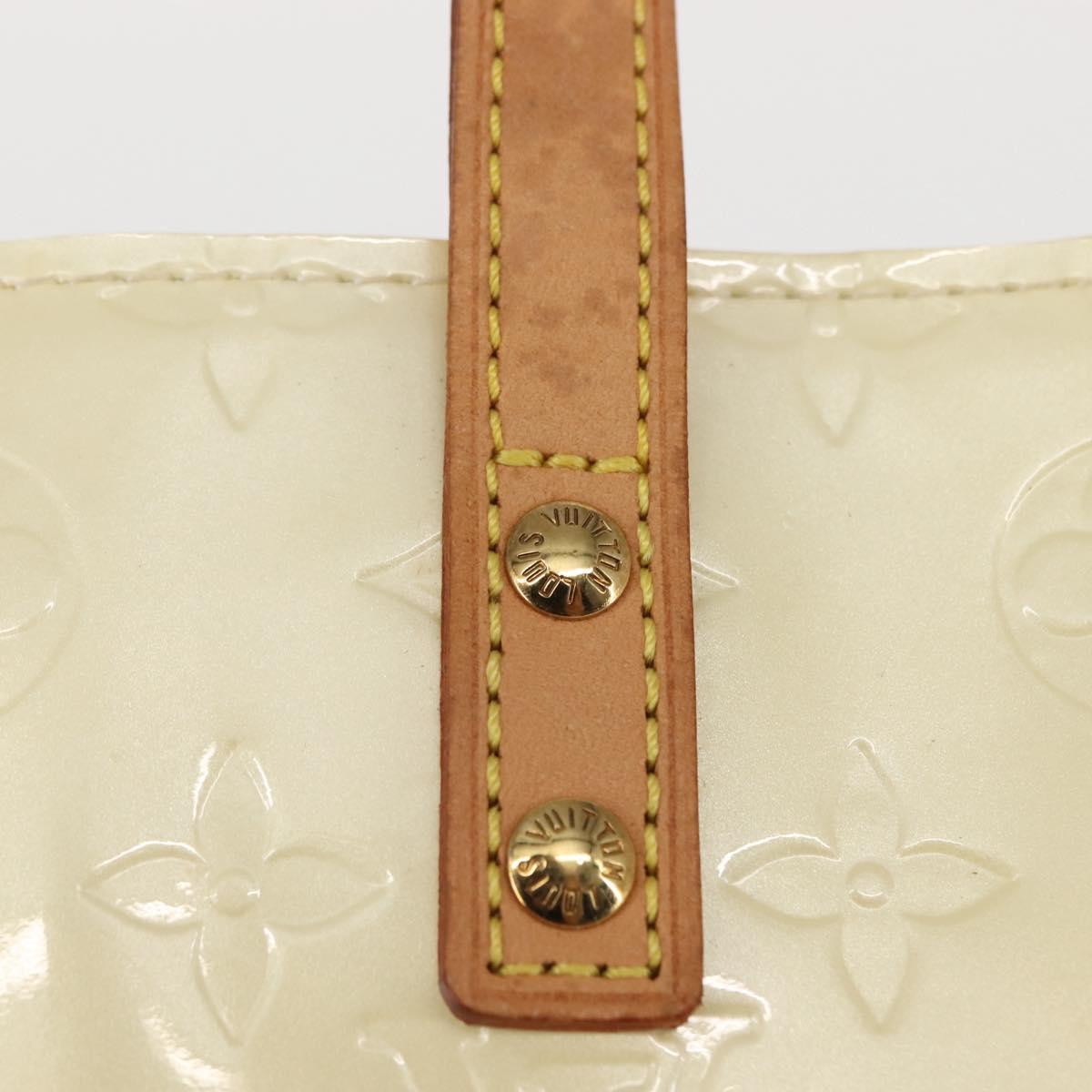 LOUIS VUITTON Monogram Vernis Reade PM Hand Bag Perle M91336 LV Auth 147341