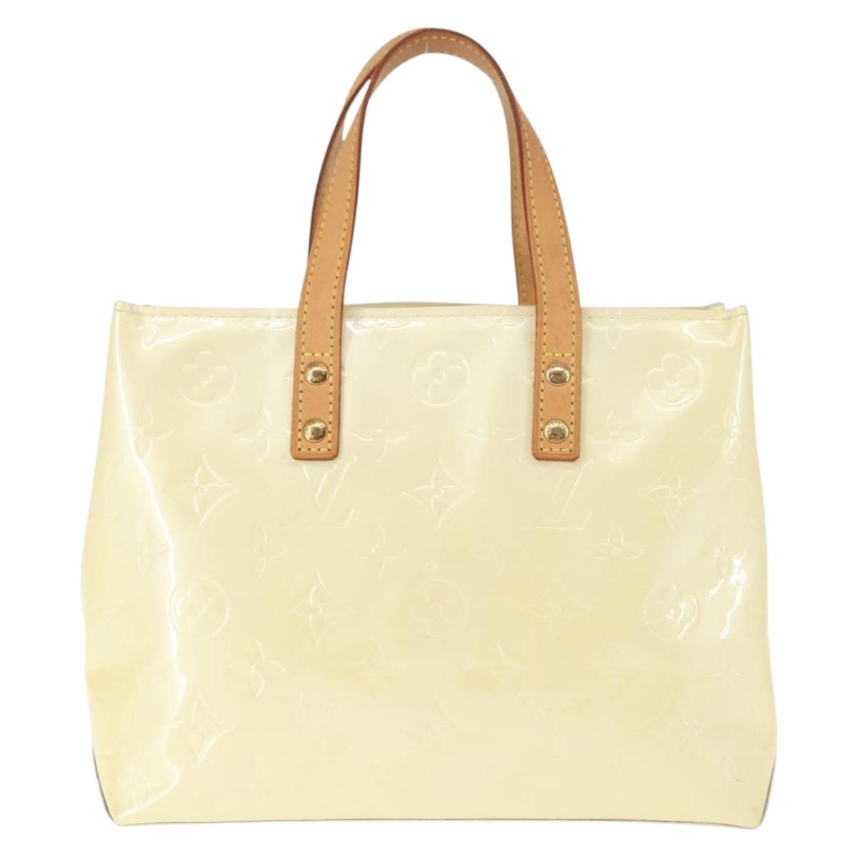 LOUIS VUITTON Monogram Vernis Reade PM Hand Bag Perle M91336 LV Auth 147341