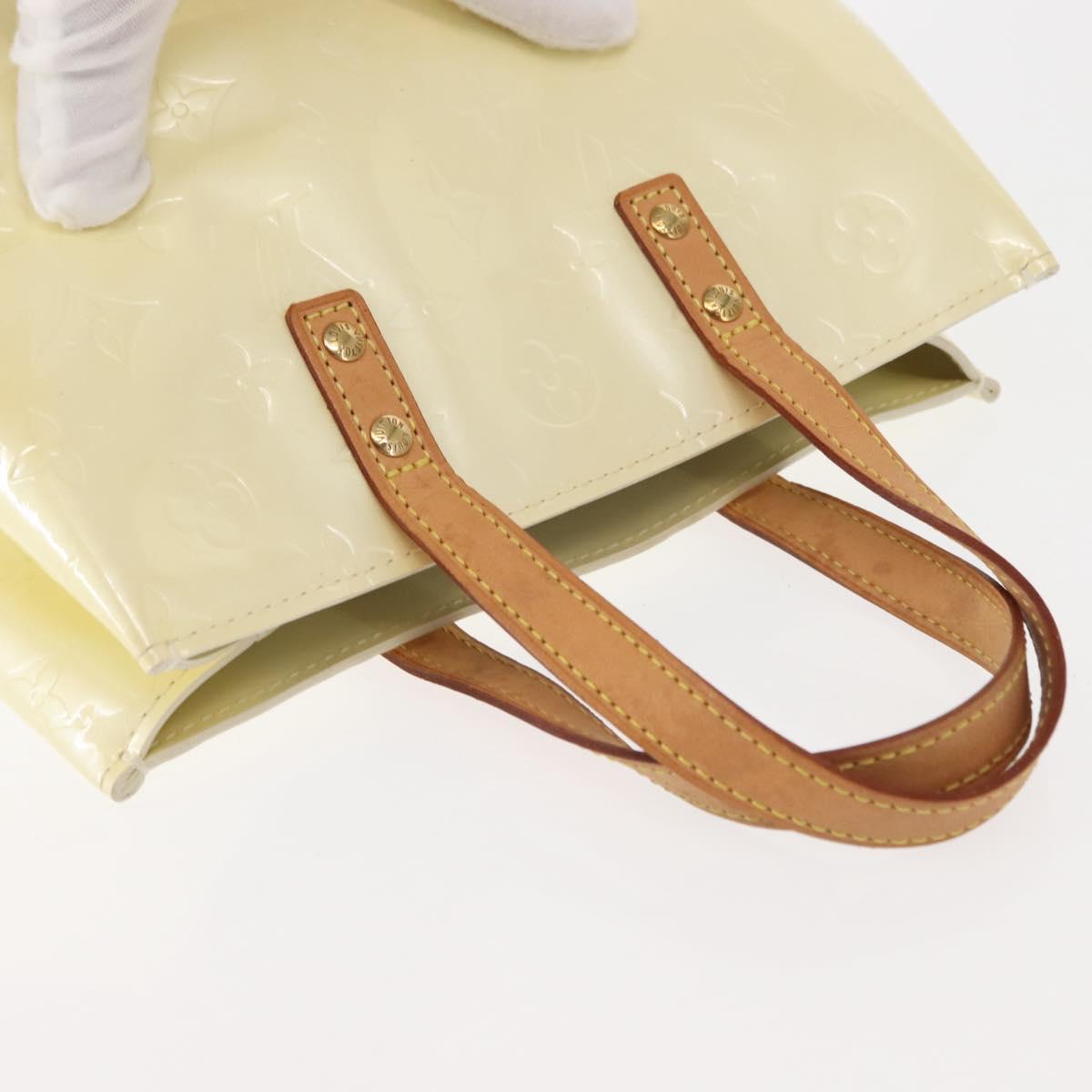 LOUIS VUITTON Monogram Vernis Reade PM Hand Bag Perle M91336 LV Auth 147341