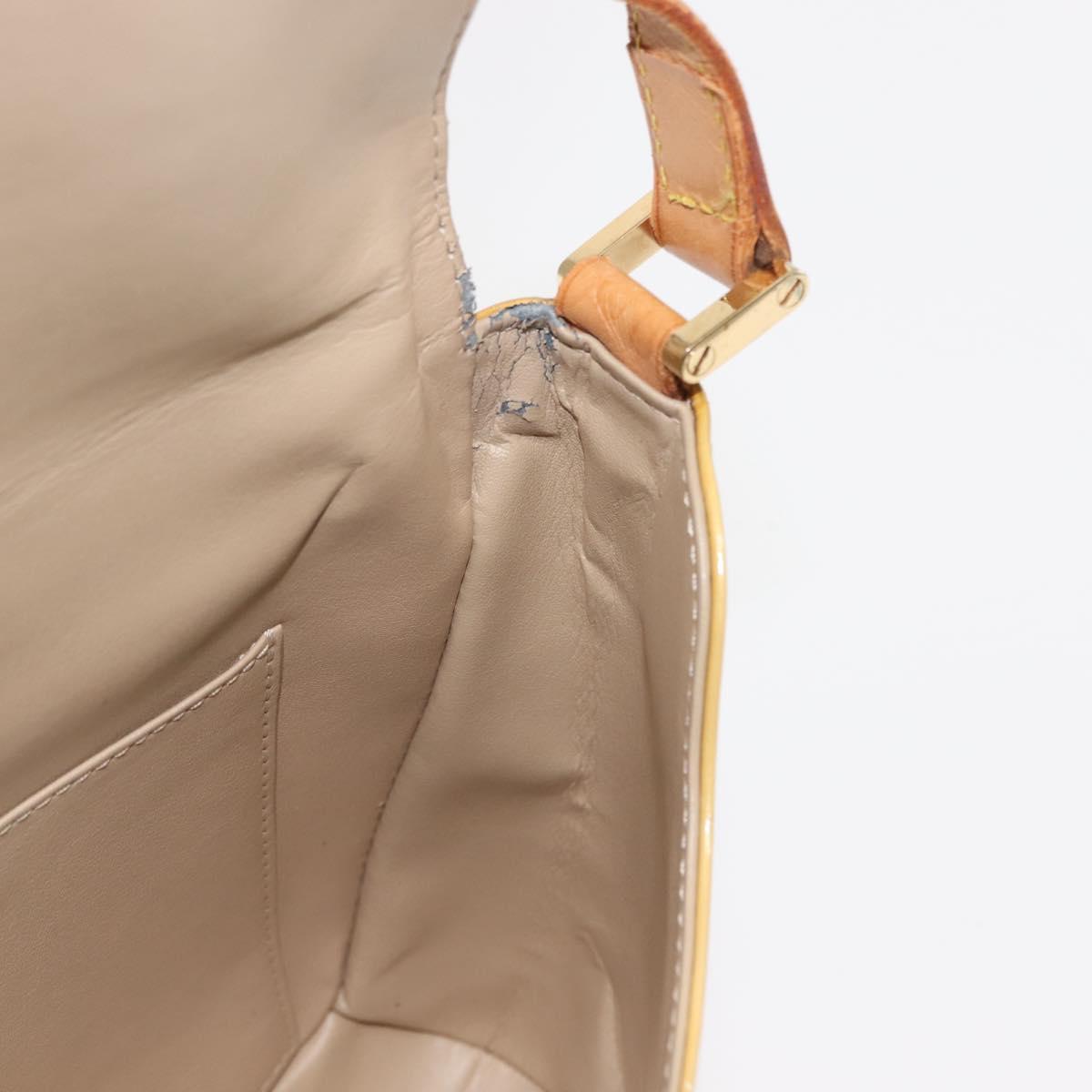 LOUIS VUITTON Monogram Vernis Thompson Street Bag Beige M91301 LV Auth 147342