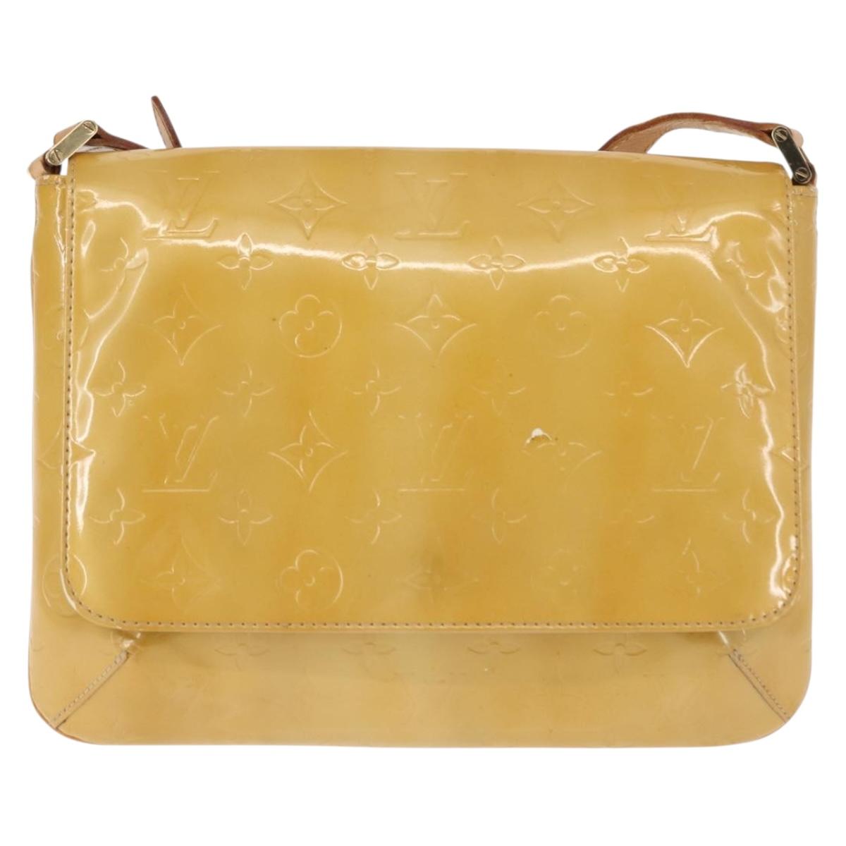 LOUIS VUITTON Monogram Vernis Thompson Street Bag Beige M91301 LV Auth 147342