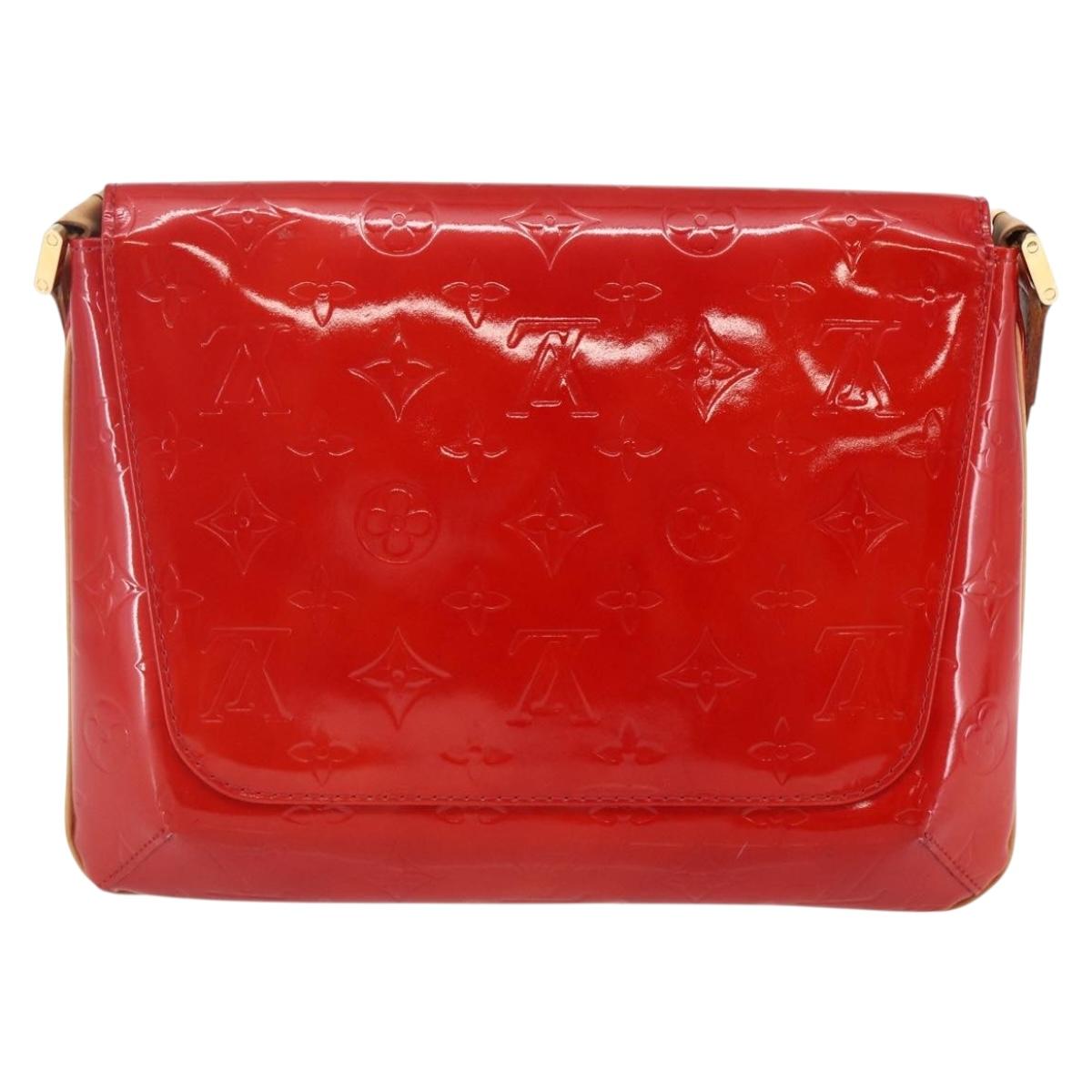 LOUIS VUITTON Monogram Vernis Thompson Street Bag Red Rouge M91094 Auth 147343